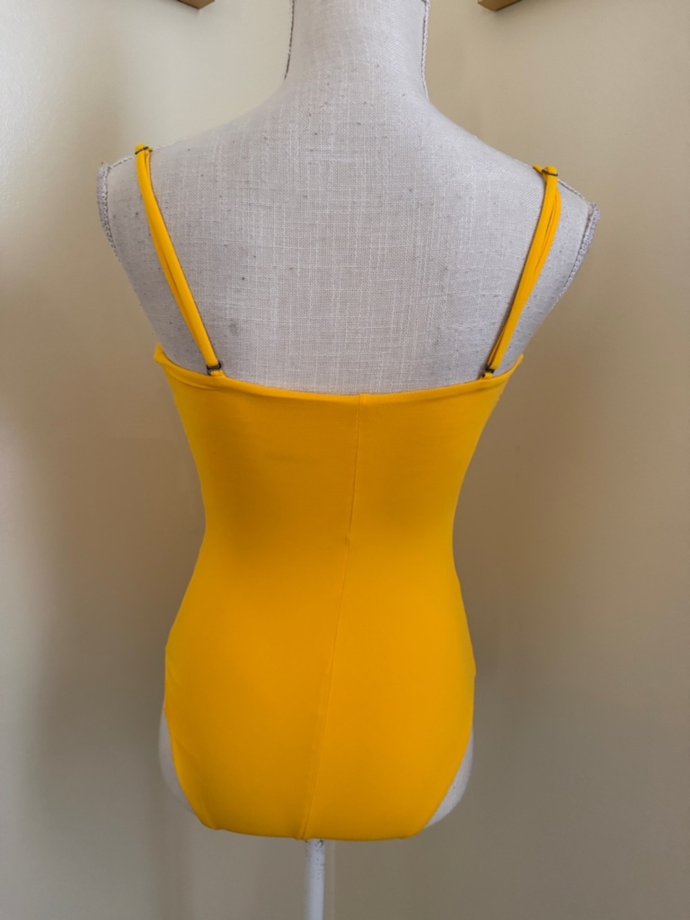 Yellow Women's One-Piece Swimsuit - Sleek Minimalist Design - Picture 10 of 11
